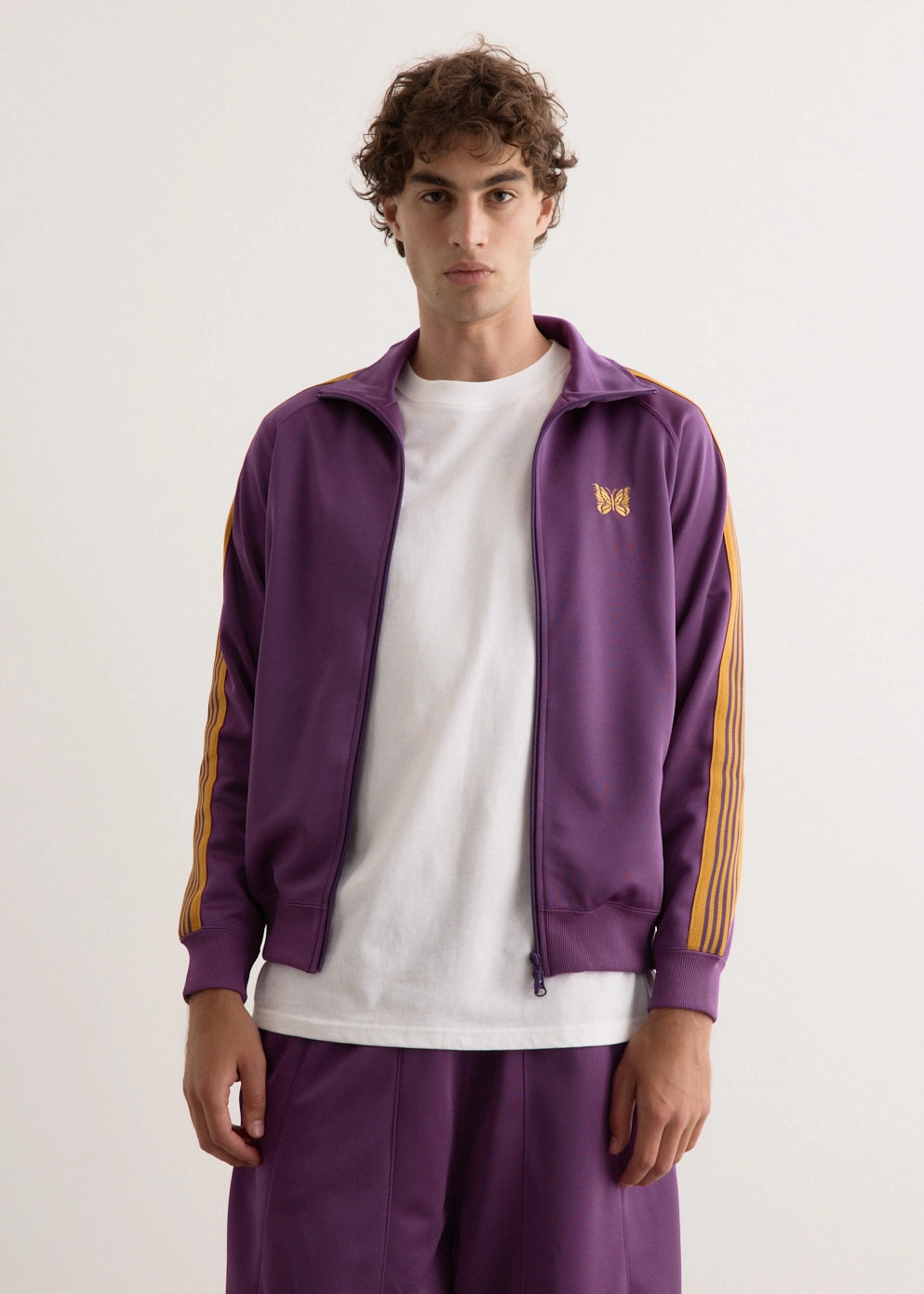 Basic Essential Layer City Wear Poly Smooth Track Jacket