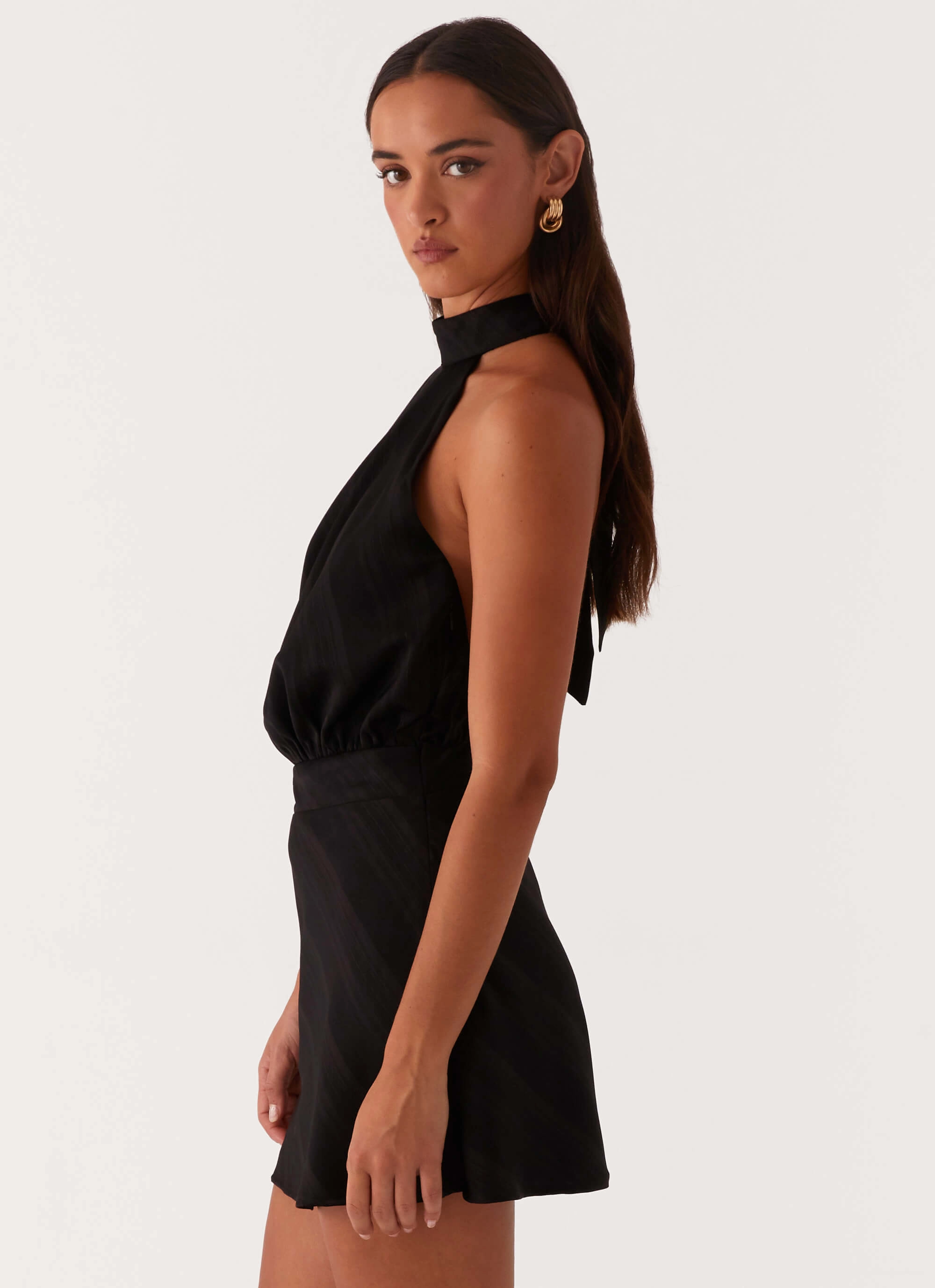 Camera Shy Mini Dress - Black Elegant Everyday All Look