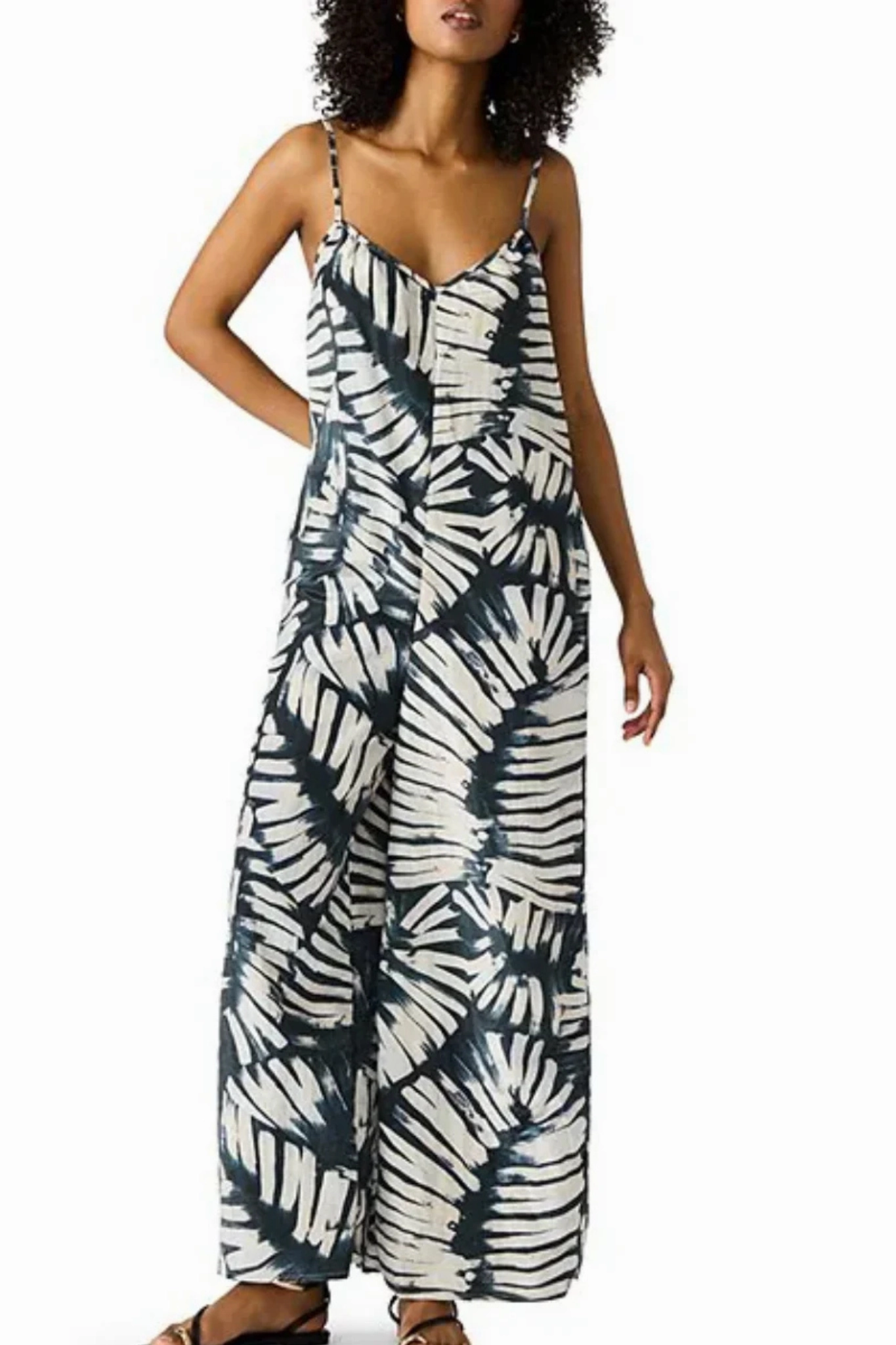 Balanced Texture Noble Glow Desdemona Jumpsuit in Black/White