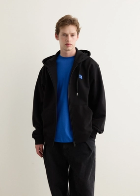 Cuffs Adjust Significant Patch Zip Hoodie