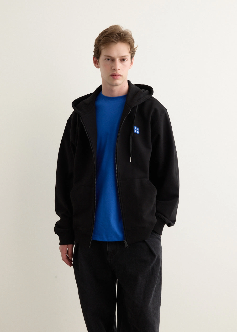 Cuffs Adjust Significant Patch Zip Hoodie