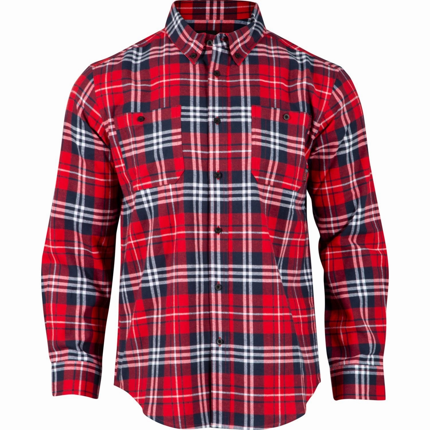 Rocky Mens Worksmart Button Down Red Plaid 100% Cotton L/S Shirt Earthy Palette Bold colors