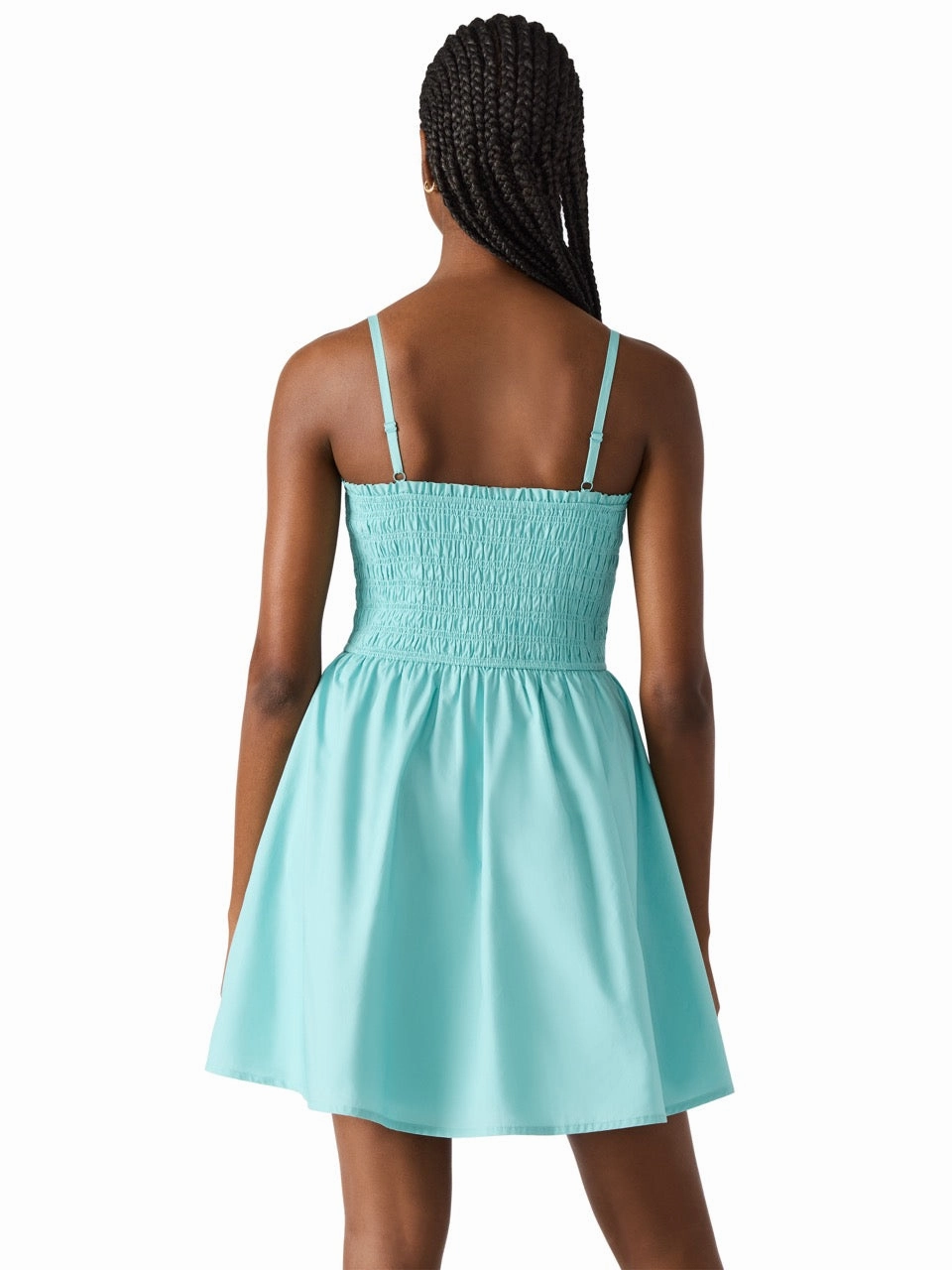 Lotty Dress in Hazey Blue All-Day Comfort Wear Bold-Color