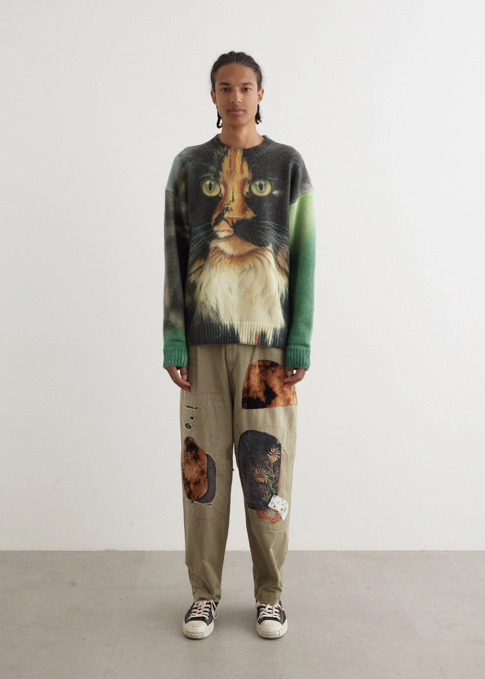 Chunky Cable Knit Printed Jumper