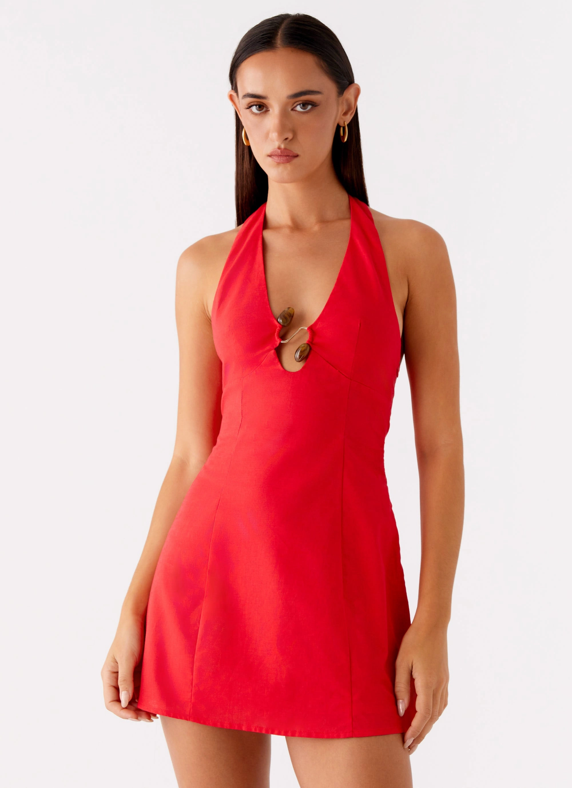 Roxe Mini Dress - Red Chic Everyday Wear