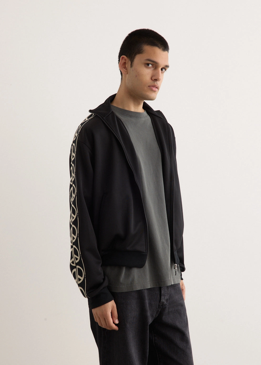 Smooth Jersey TH.D.D.Track Jacket Simple Look StretchableMaterial