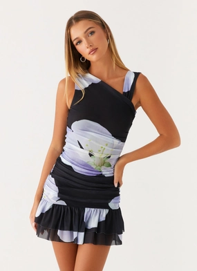 Maverick Mini Dress - Flower Print Functional-Design