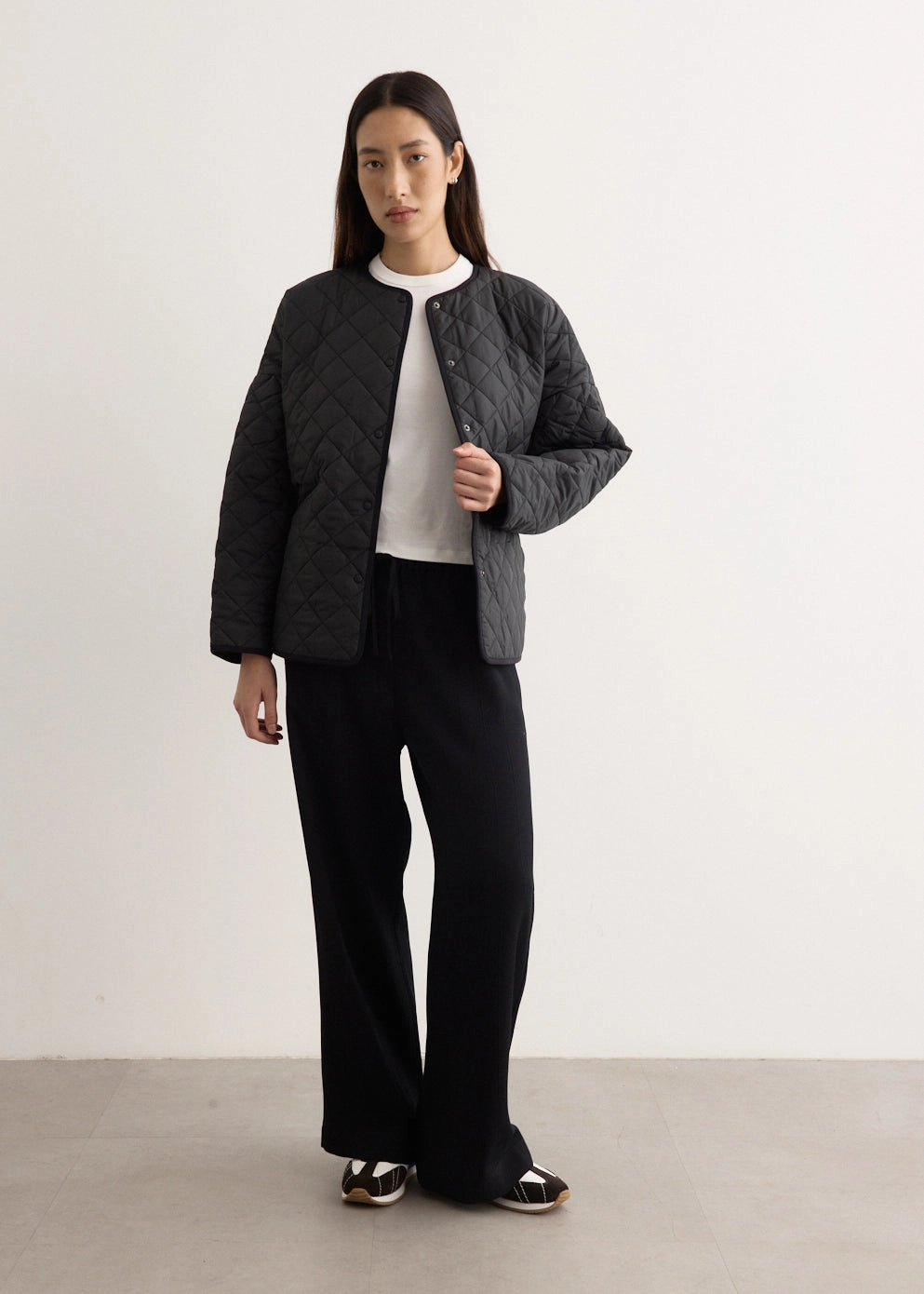 Quilted Jacket Crisp Look