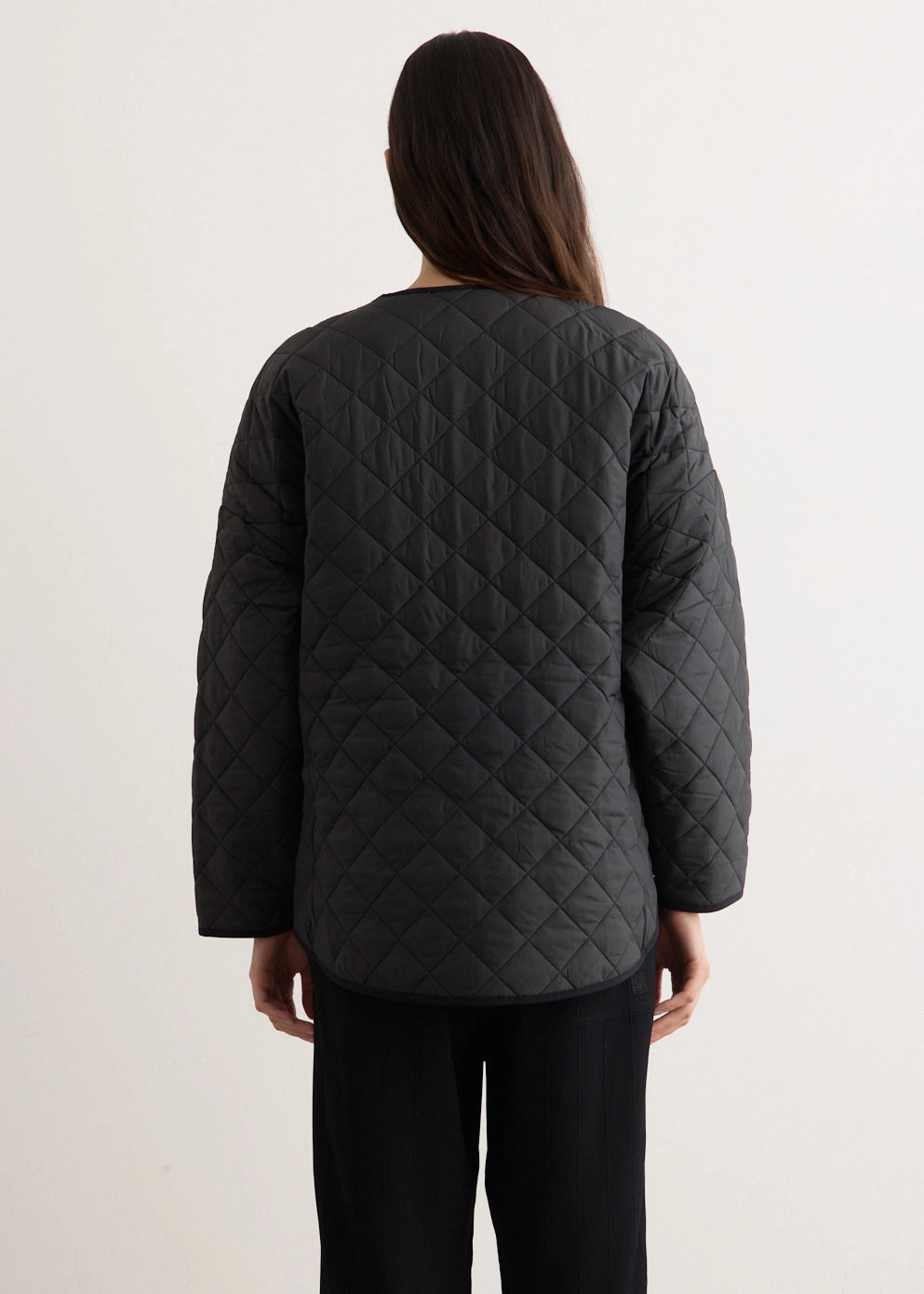 Hidden Zipper Quilted Jacket