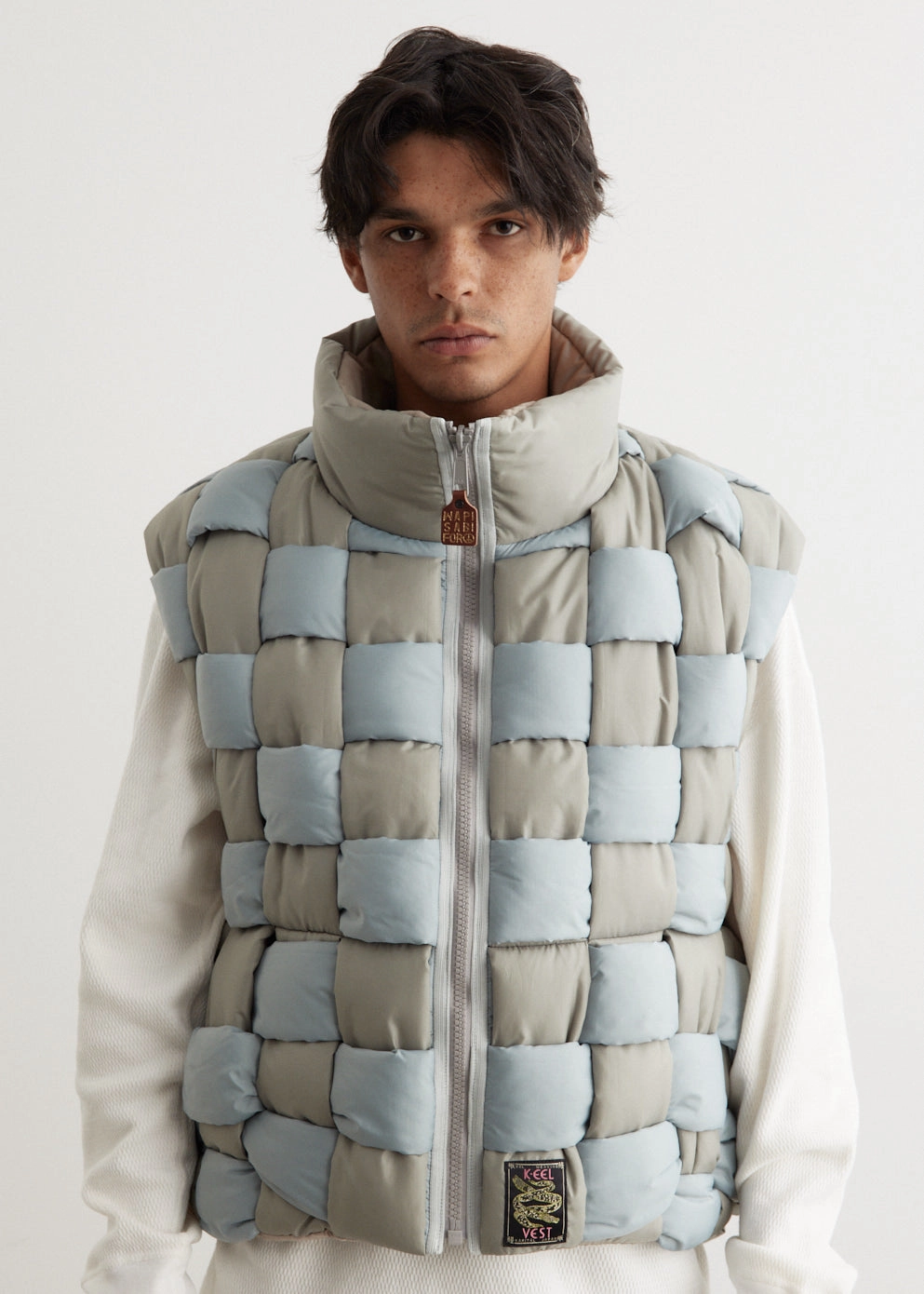 Ripstop Nylon KEEL-WEAVING Vest Thermal Insulated Jacket Single Buttons