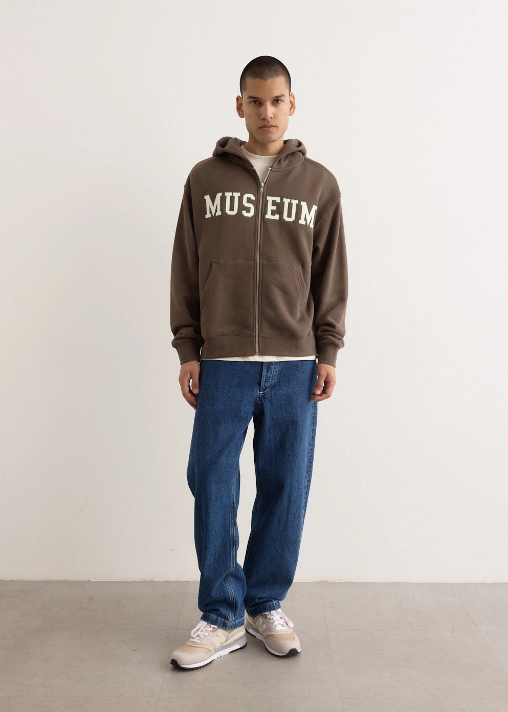 Museum Zip-Up Hoodie Cozy Hood Detail Non Bulky Design