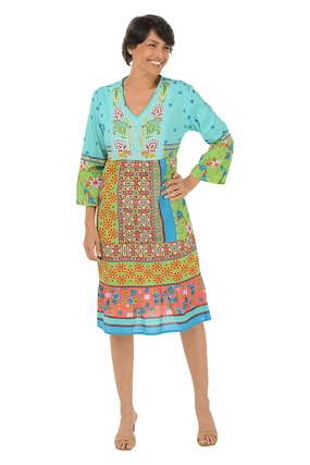 Quintana Embroidered Tiered Dress Flattering Shape Wear