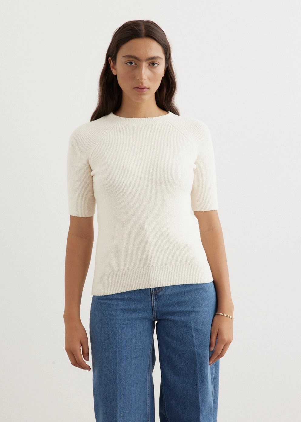 Raglan-Sleeve Terry Knit Morning Wear