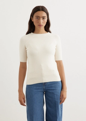 Raglan-Sleeve Terry Knit Morning Wear