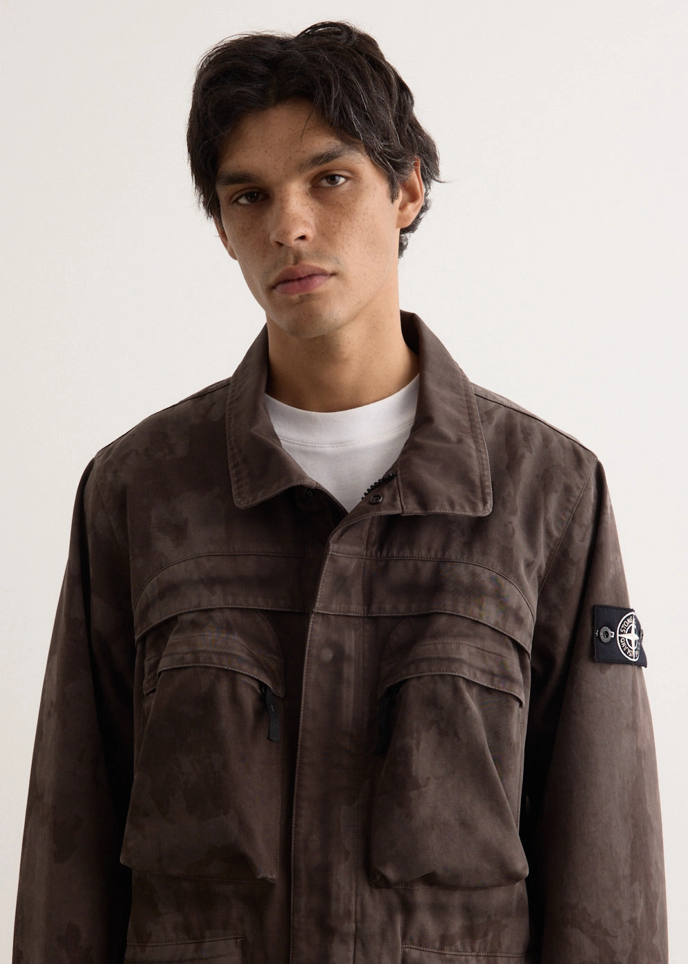 Raso Gommato 3L Laser Camo Field Jacket Notch Lapel