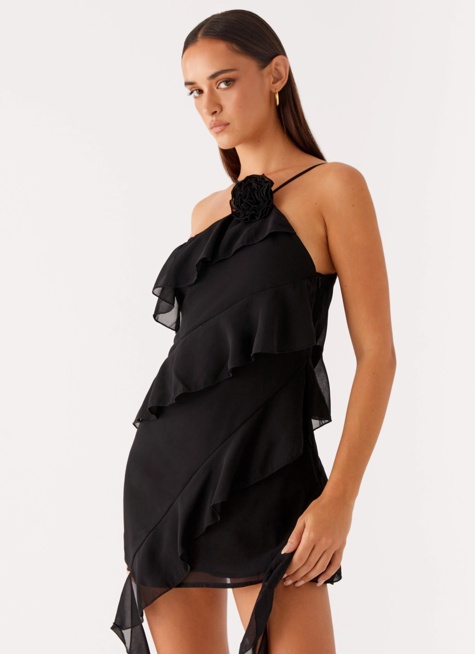 Sita Mini Dress - Black Edgy Look
