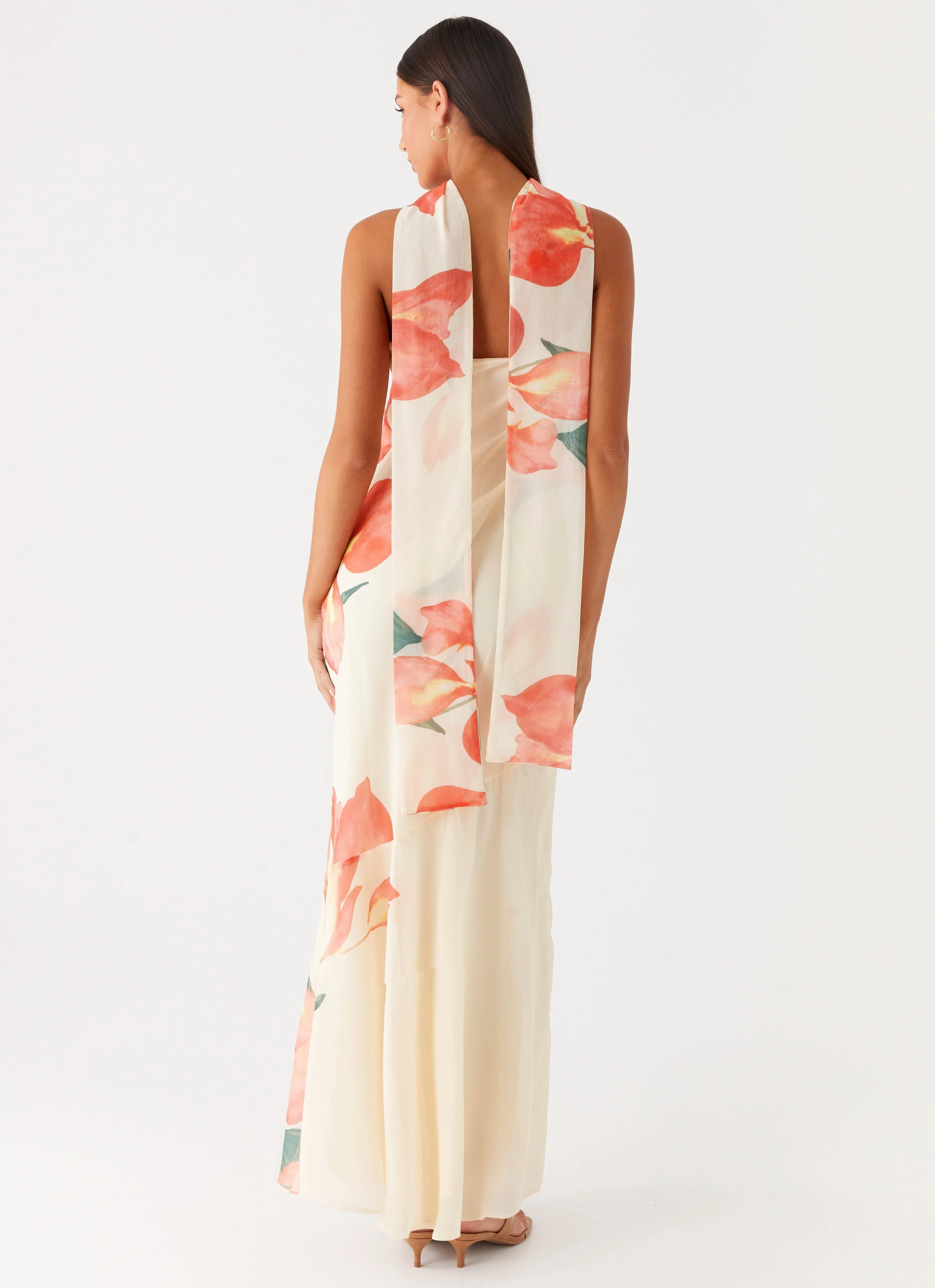 Feminine Layers Cotton-Blend Under The Pagoda Maxi Dress - Siena Floral