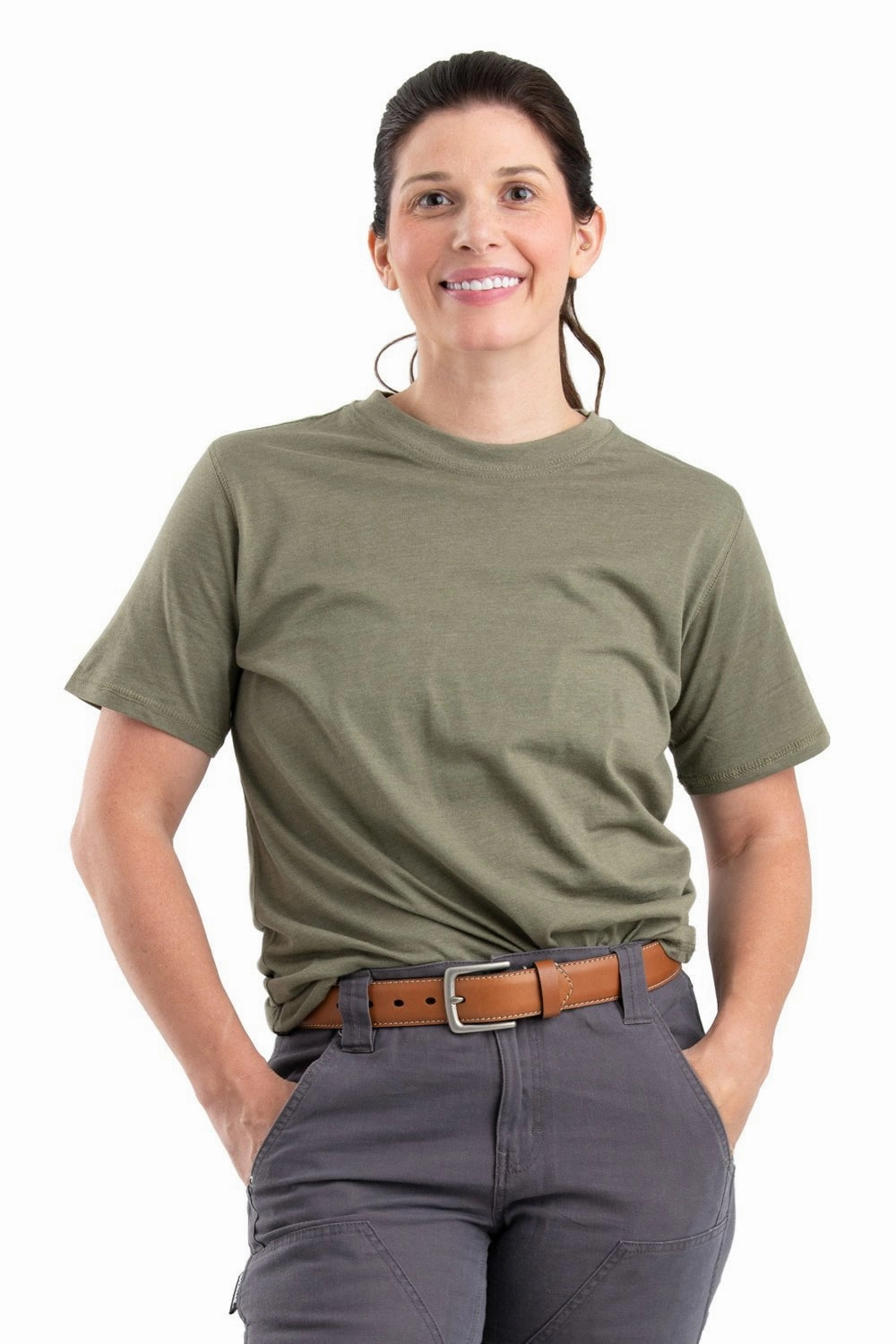 Berne Lichen Cotton Blend Womens Performance Tee S/S quick dry