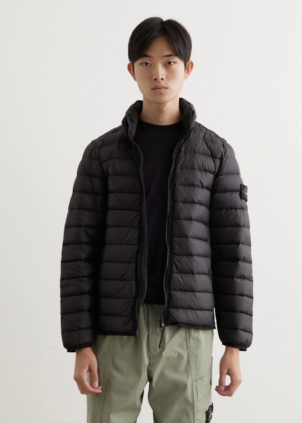 Recycled Nylon Down Jacket Cozy Hood Detail HoodedStyle