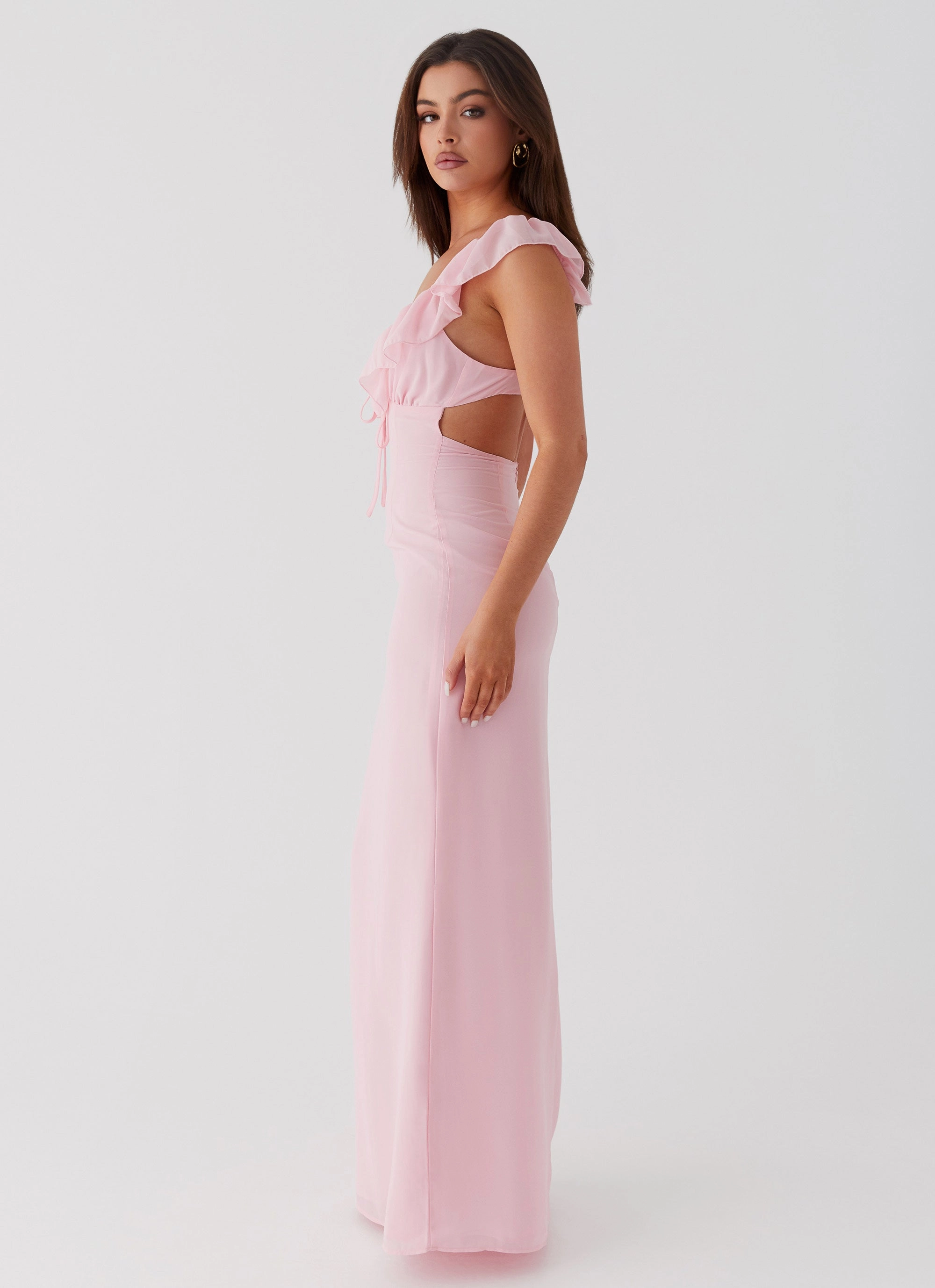 Silvie Maxi Dress - Pink Pleated design Sophisticated Style