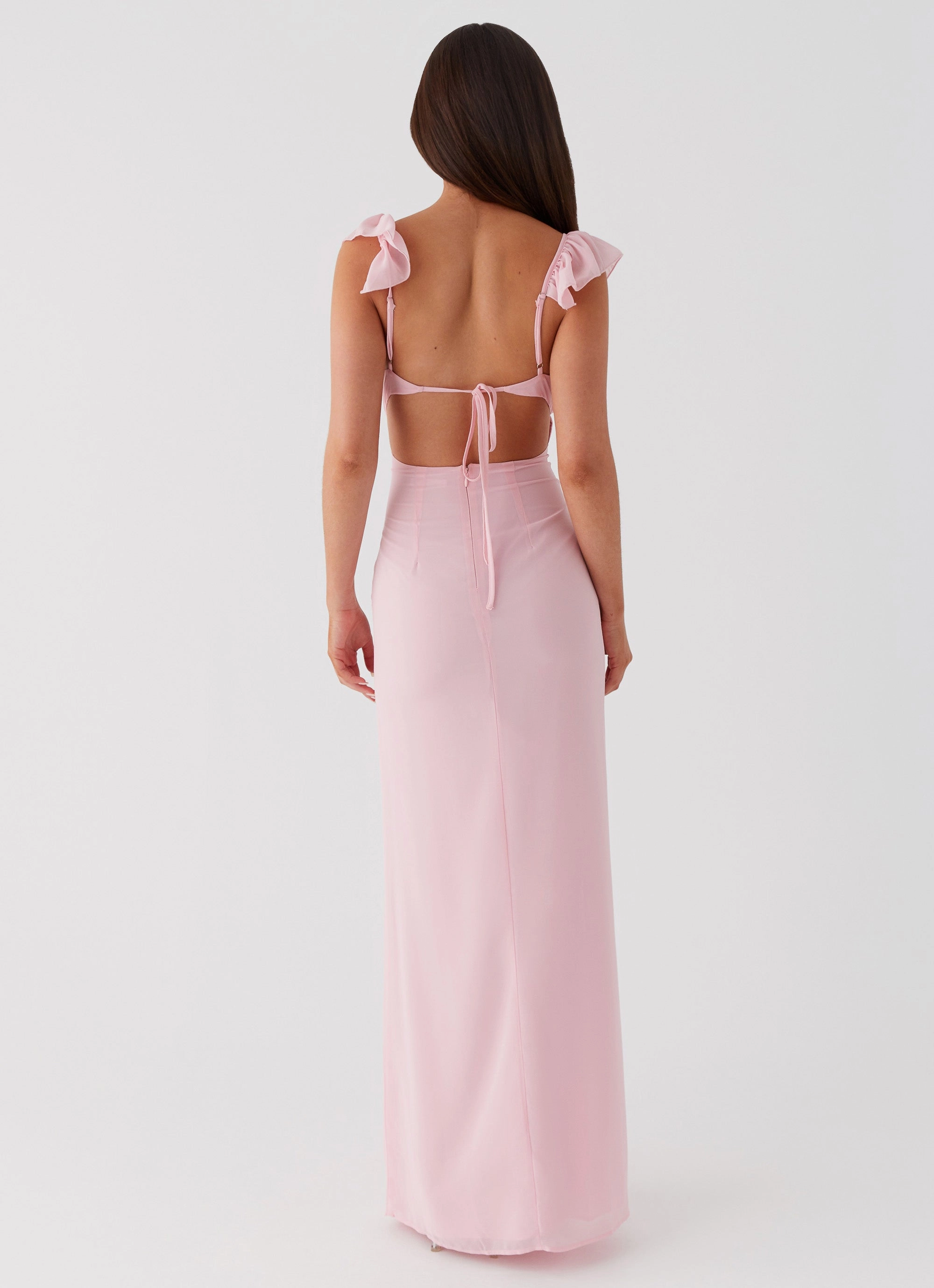 Silvie Maxi Dress - Pink Playful printed gown Feminine Touch