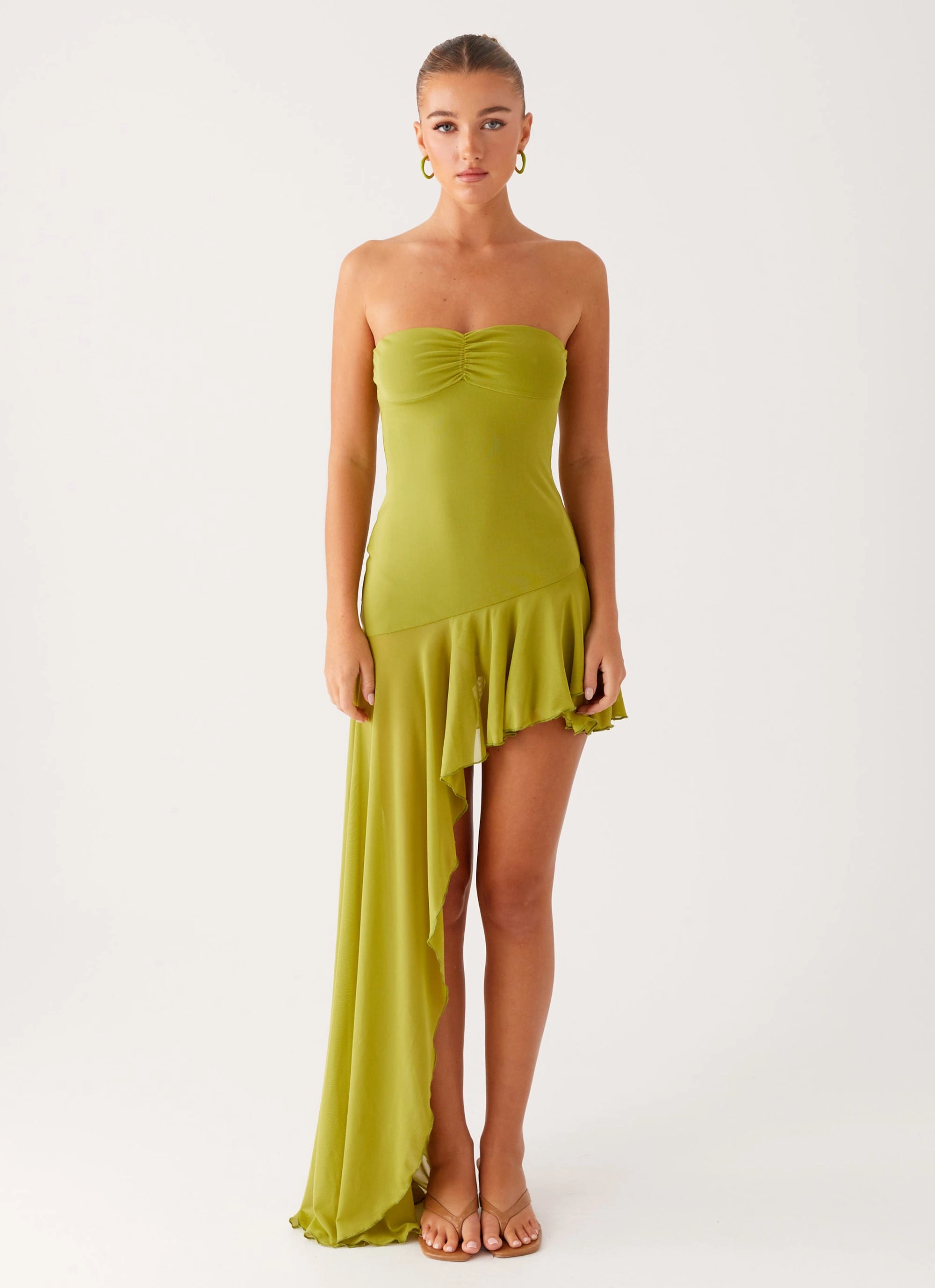 Reeva Mini Dress - Green Fashionable Look FadeResistantColor