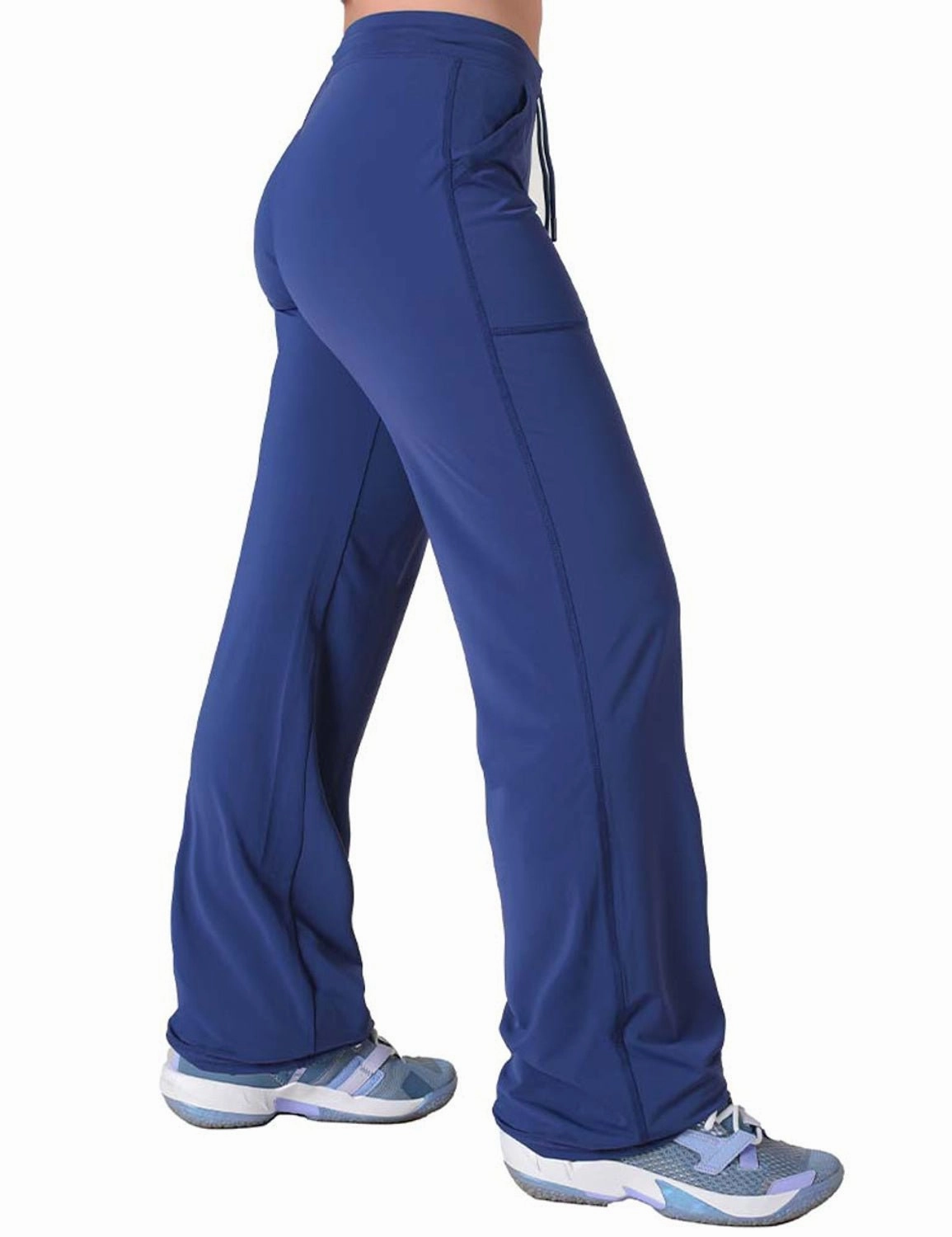 Cowgirl Tuff Womens Breathe Instant UPF Indigo Nylon Lounge Pants All Day Wear Casual Style