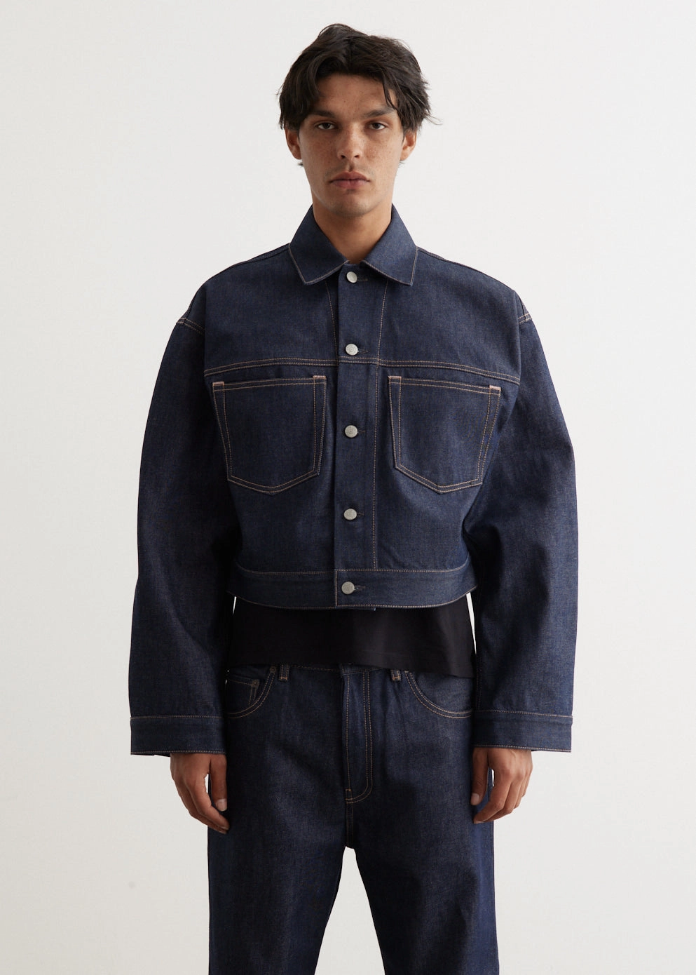 Low Profile Collar Design Marko Denim Jacket