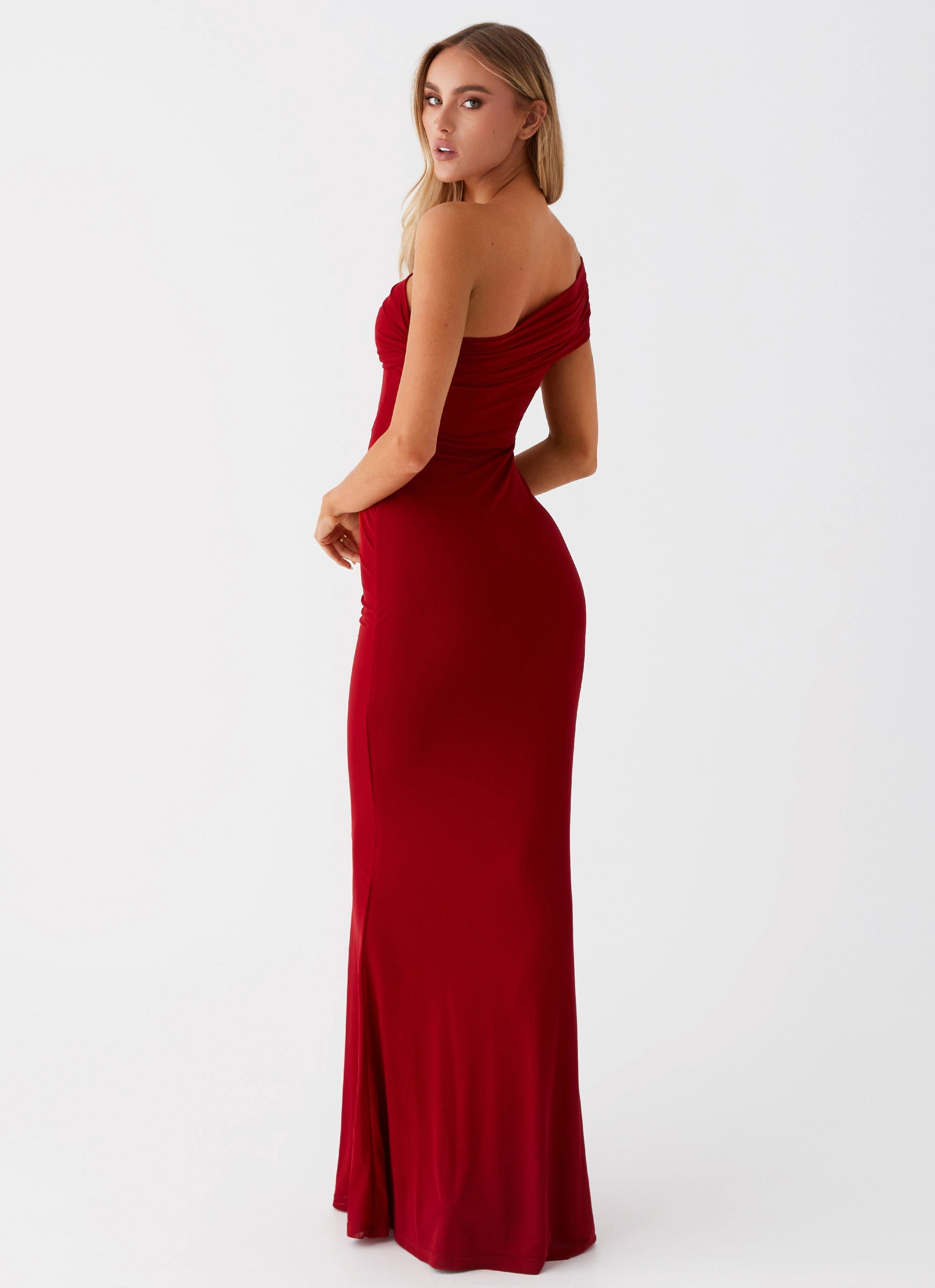 Reine Maxi Dress - Red Contrasting Detail