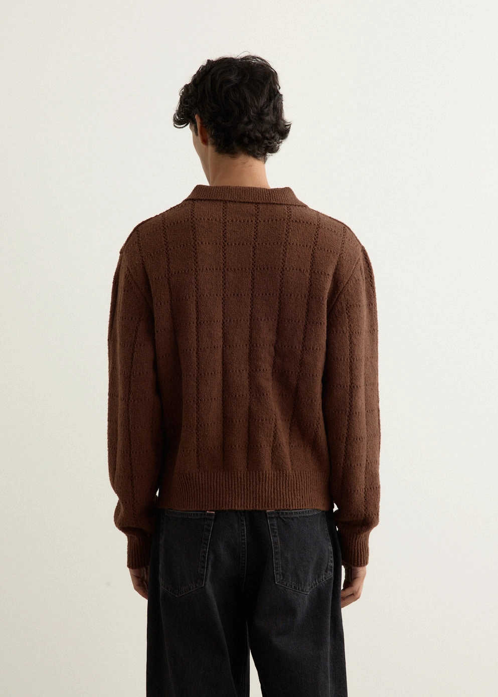 Daily Layers Thermal Insulation Layer Window Long Sleeve Knitted Polo