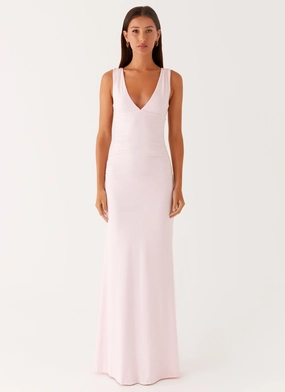Cherry Sky Maxi Dress - Baby Pink Natural Feel