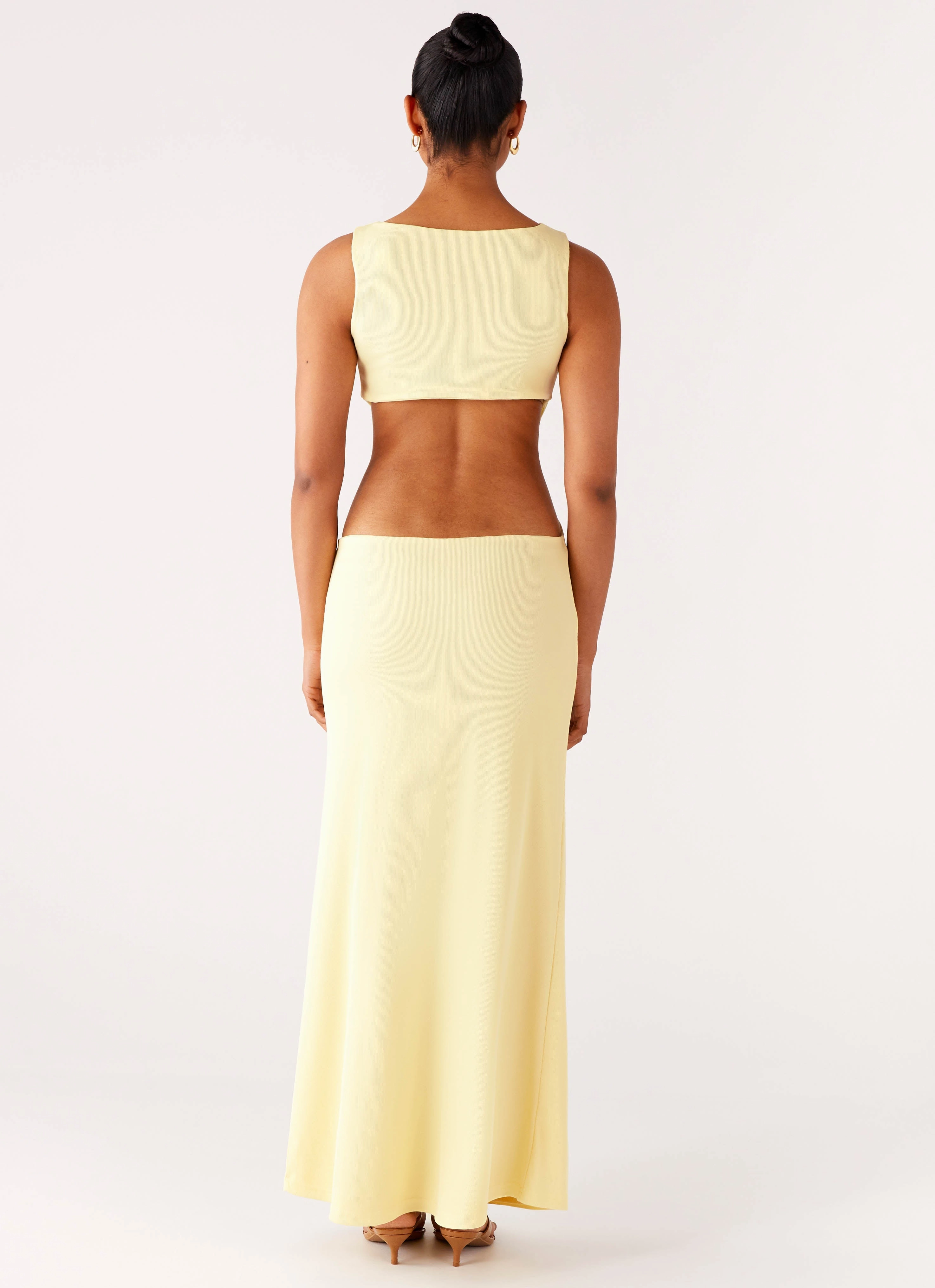 Vintage-Inspired Trend Glow Aruba Hardware Maxi Dress - Yellow