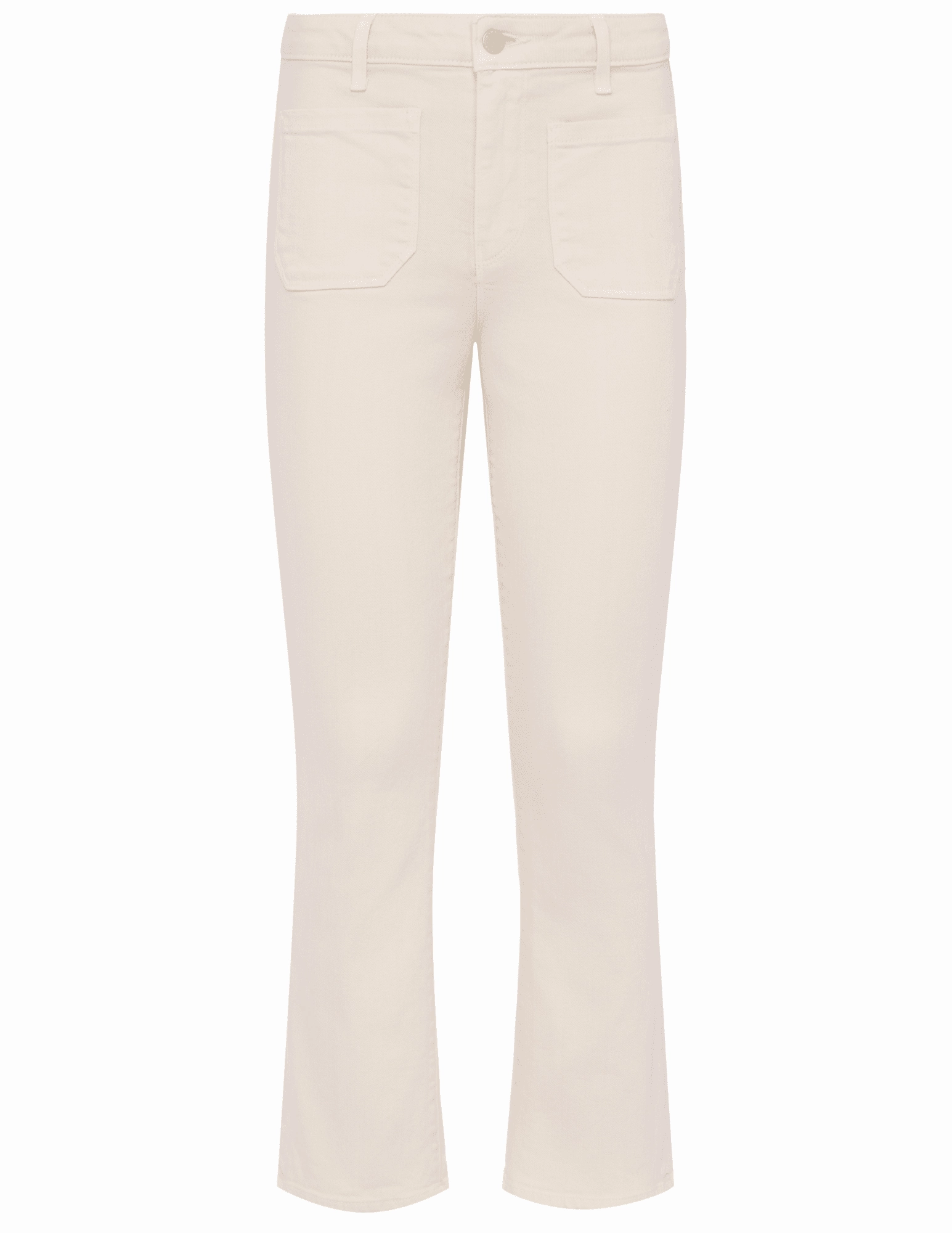 L'AGENCE Noya Cropped Slim Flare Jeans in French Vanilla Low Effort Fashion Routine
