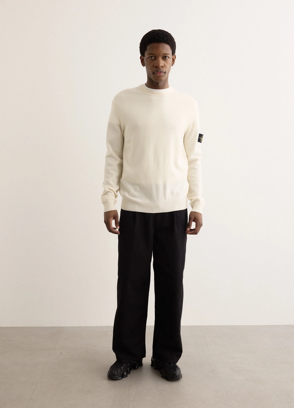 Reverse Stitch Detail Crewneck Knit Autumn Fashion Wrinkle resistant fabric