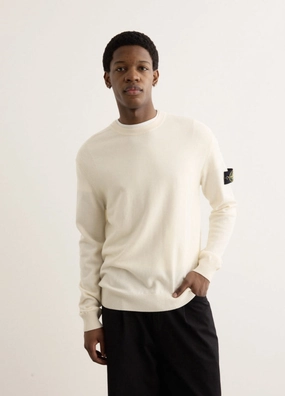 Odor Resistant Blend Reverse Stitch Detail Crewneck Knit