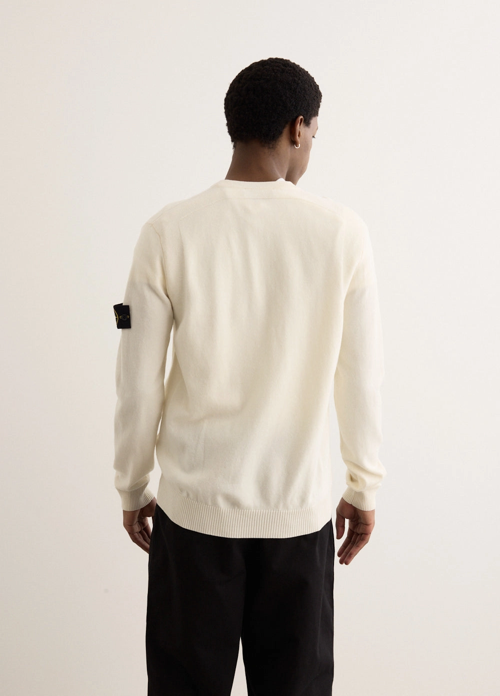 Biodegradable Fiber Blend Reverse Stitch Detail Crewneck Knit