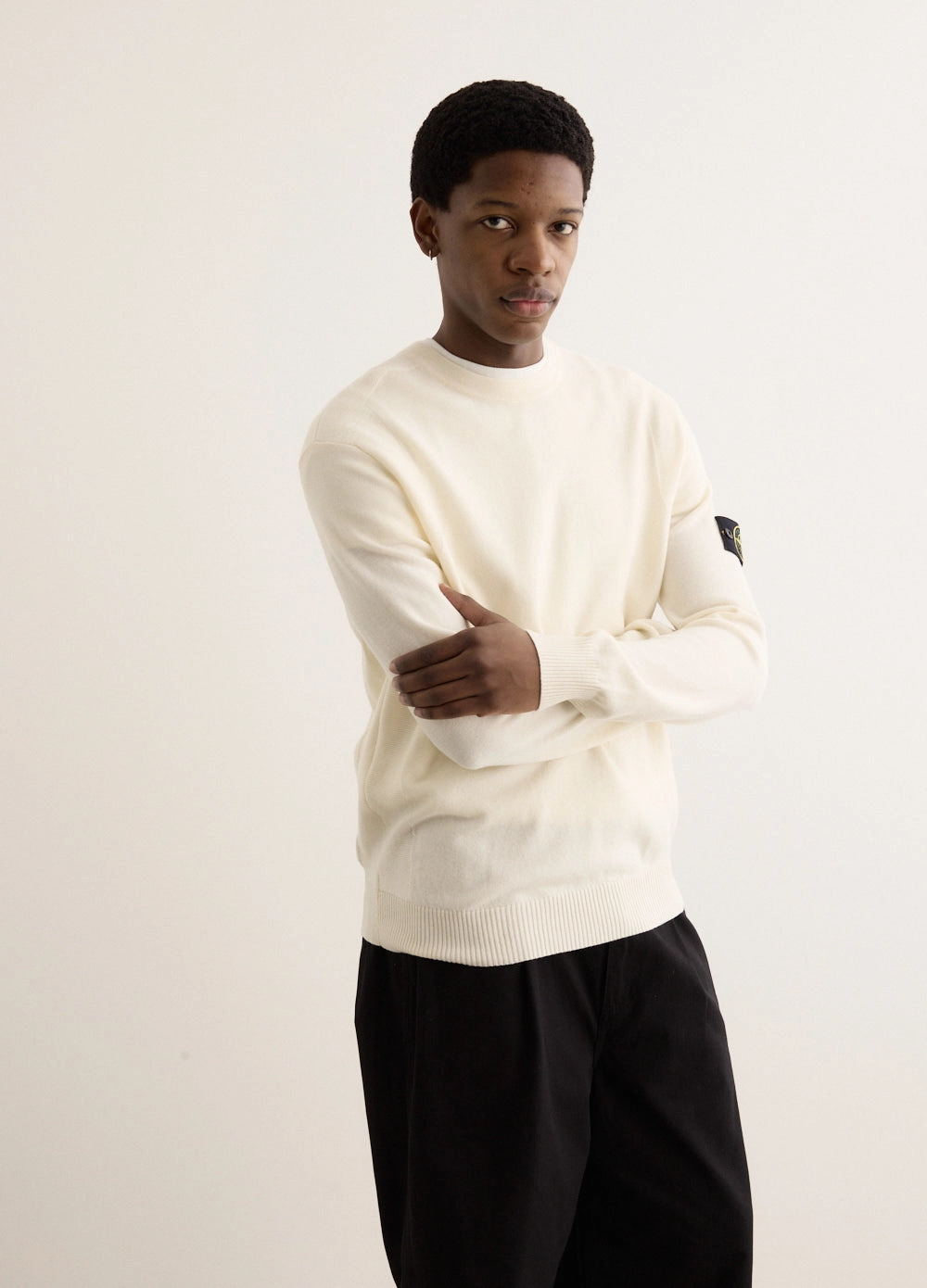 Reverse Stitch Detail Crewneck Knit Seasonal Comforted