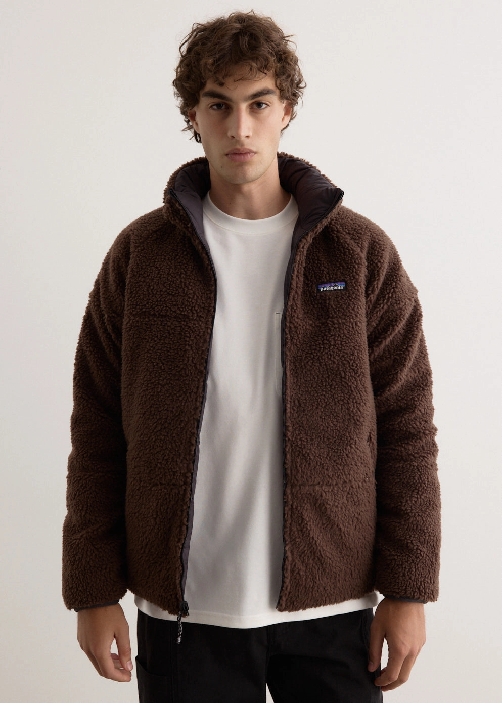 Reversible Silent Down Jacket Layered Drape