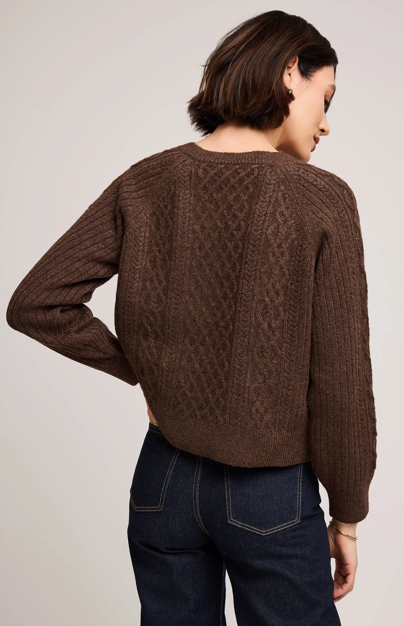 Seasonal Essentials Aspen Cardigan - Heather Chocolate
