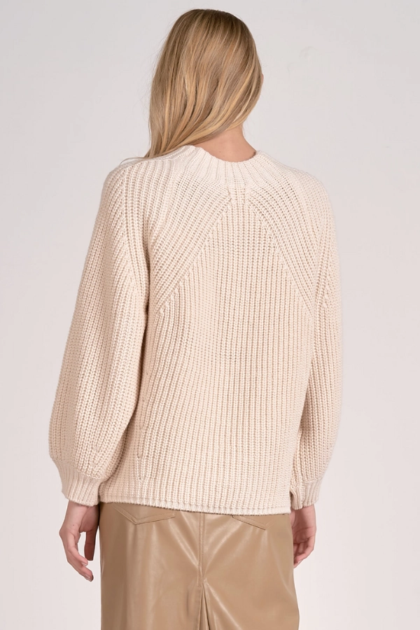 Ribbed Knit Cozy Sweater Soft Interior Versatile Styling