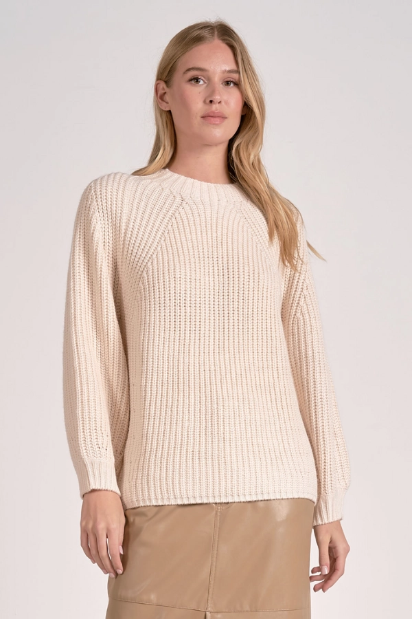 Ribbed Knit Cozy Sweater Eco Conscious Manufacturing