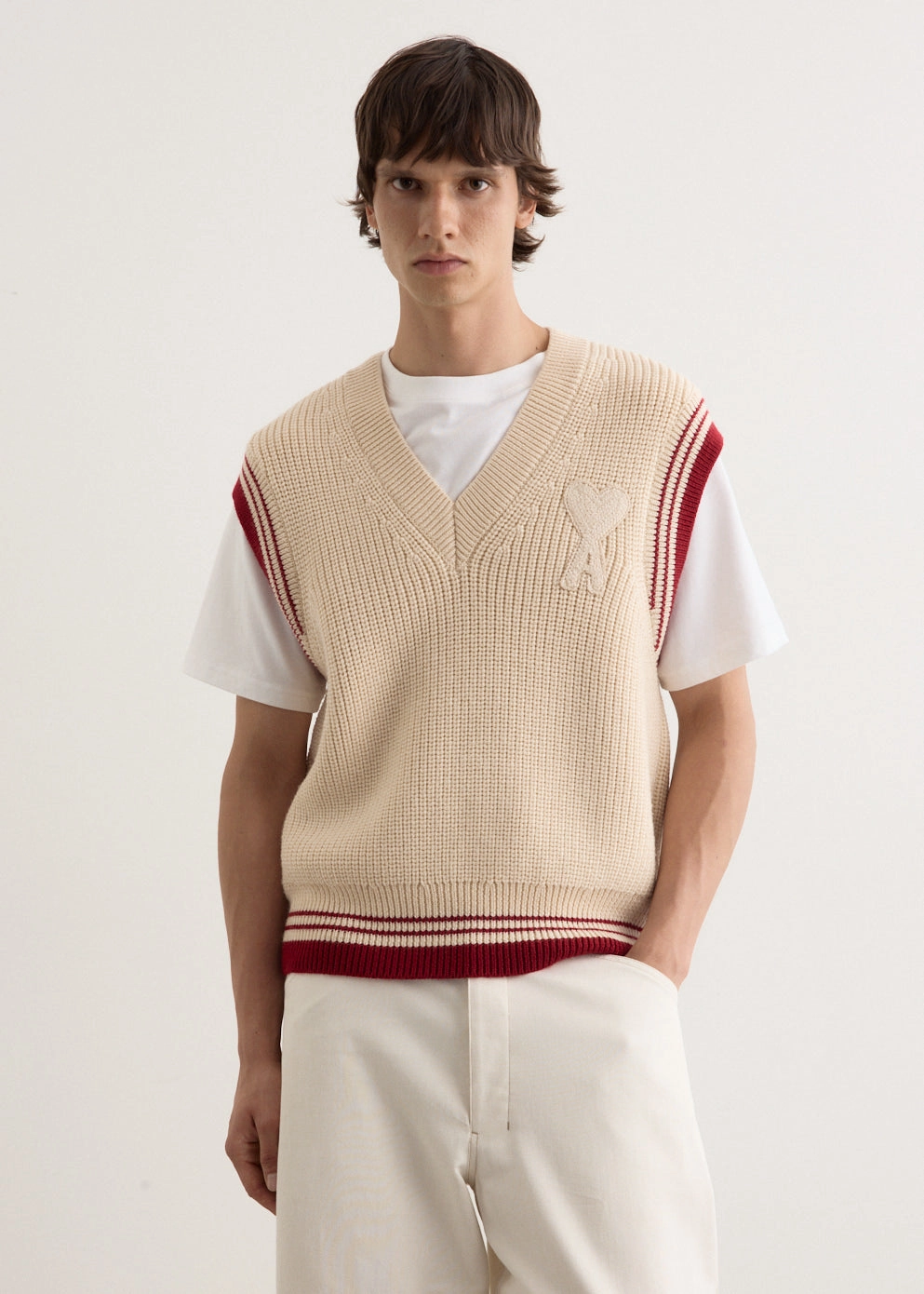 Ribbed Sweater Vest City Casual Style
