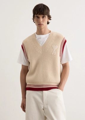 Ribbed Sweater Vest City Casual Style