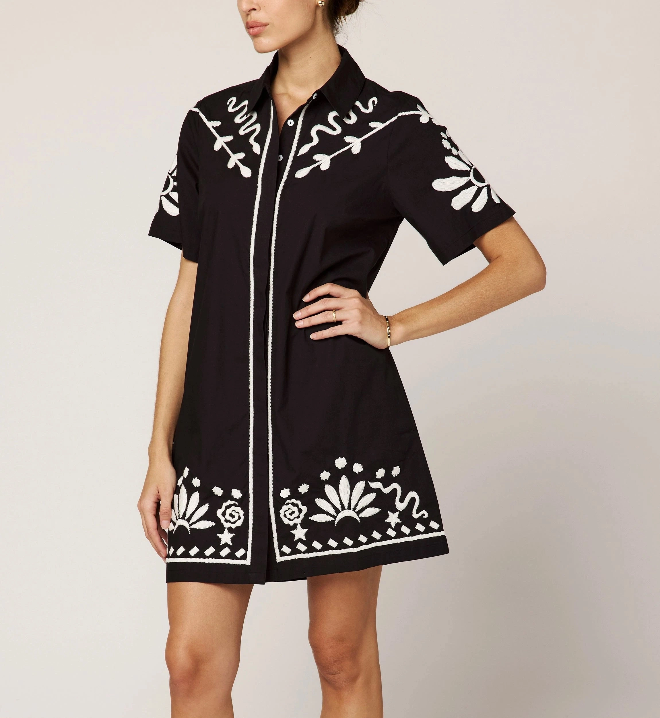 Riya Mini Dress | Black/Ivory Luxe Wear