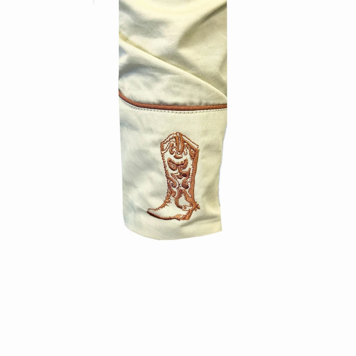 No Slip Shoulder Grip Low Maintenance Rockmount Mens Guitar Boot and Hat White 100% Cotton L/S Shirt