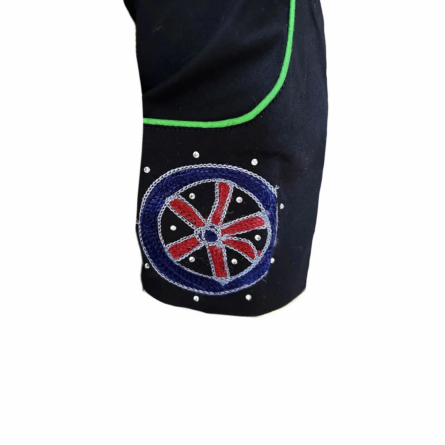 adult clothing Solid Hue Rockmount Mens Porter Wagoner Embroidered Black 100% Cotton L/S Shirt