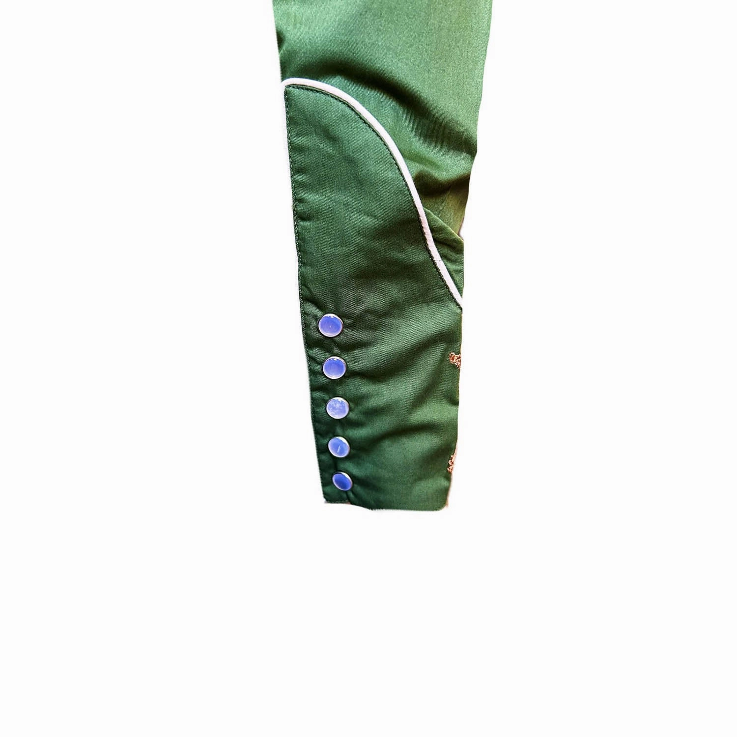 Current Style Zip Front Rockmount Mens Steer Skull and Arrow Green 100% Cotton L/S Shirt