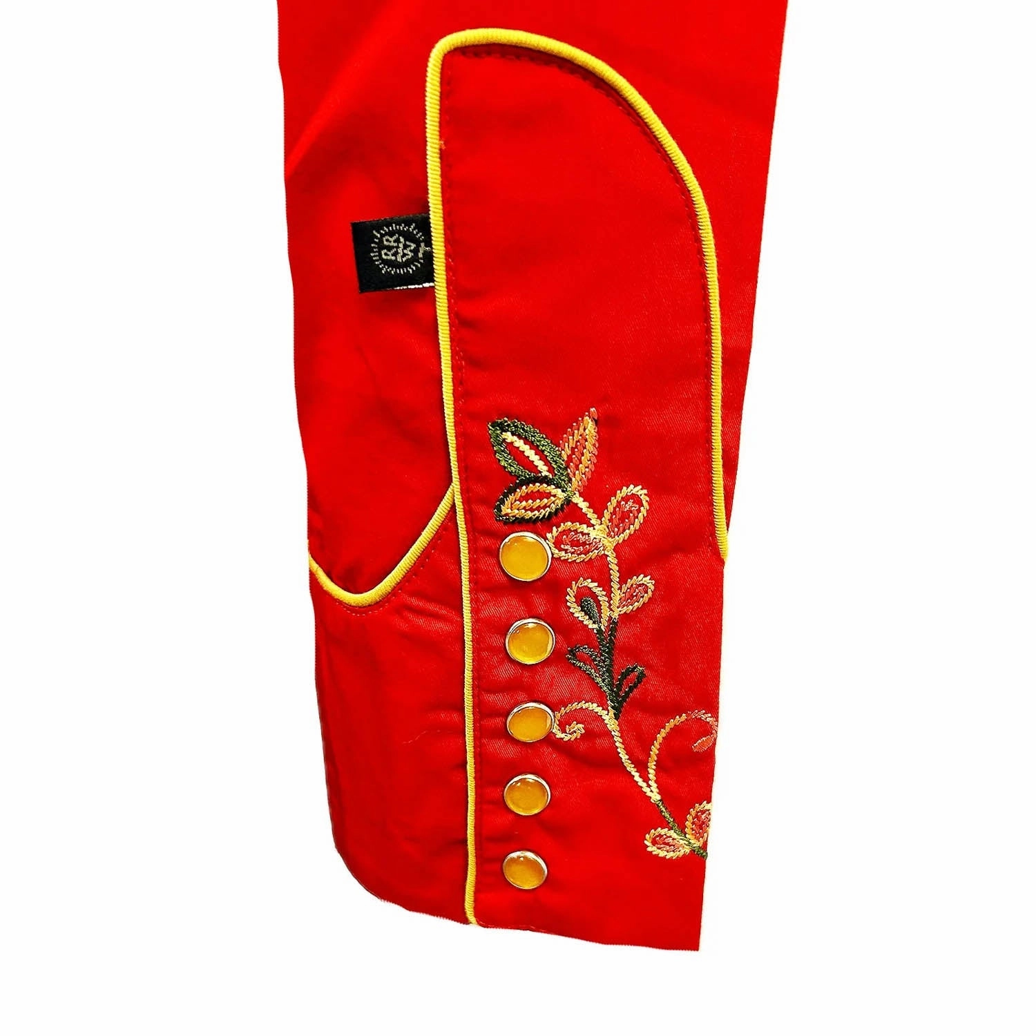 Rockmount Womens Vintage Variegated Floral Red 100% Cotton L/S Shirt Printed design