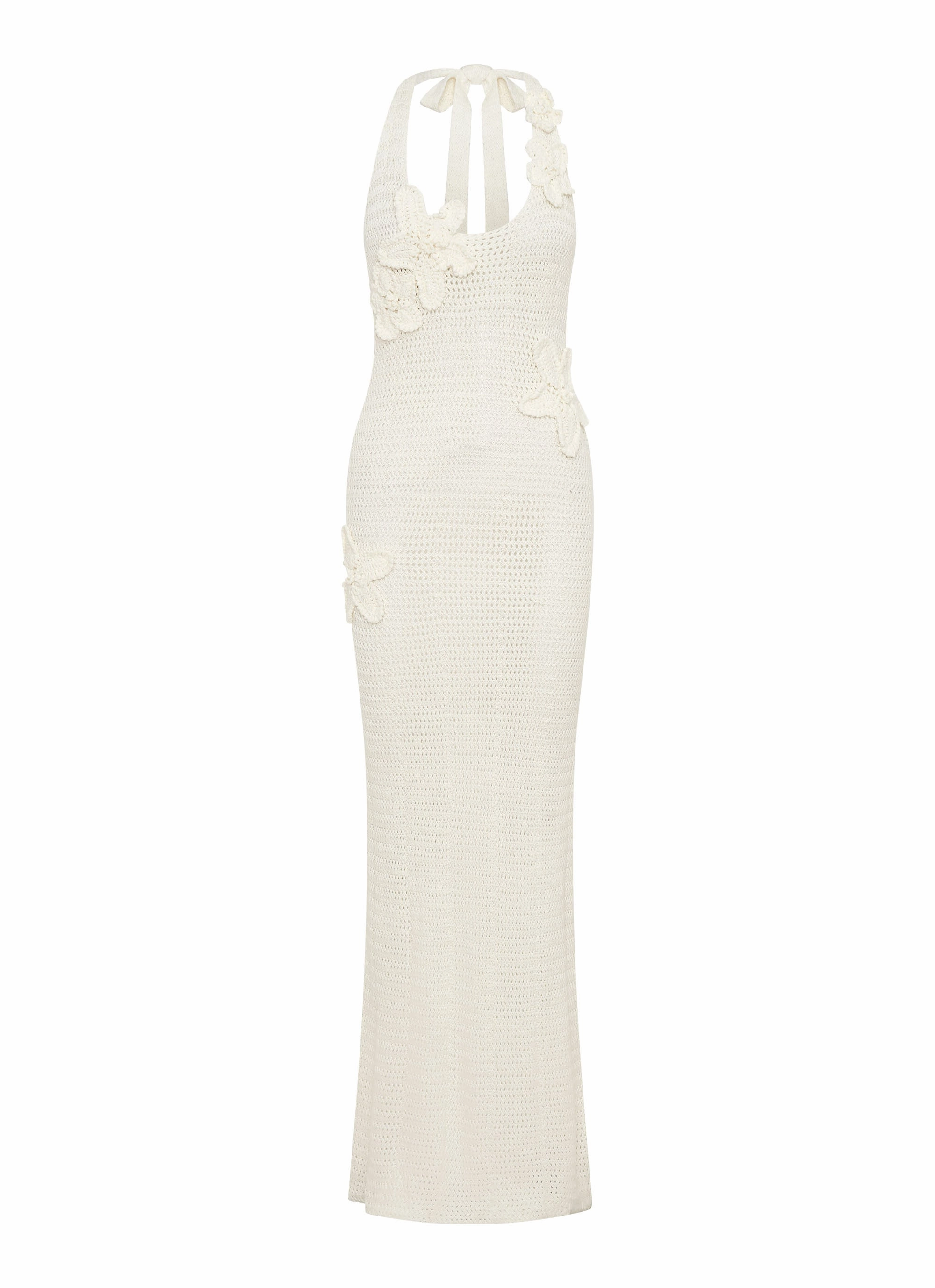 Light Touch Novalee Flower Crochet Maxi Dress - Ivory