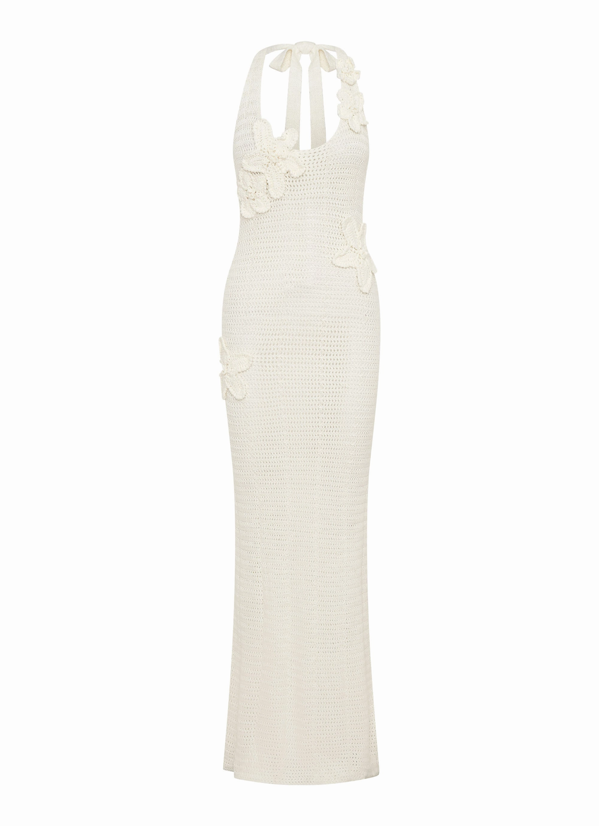Novalee Flower Crochet Maxi Dress - Ivory Sophisticated Design